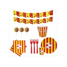 Taraftar Galatasaray Banner, 8 Tabak, 8 Bardak, 8 Mısır Kutusu, 10 Peçete, 10 Çatal, 10 Kürdan
