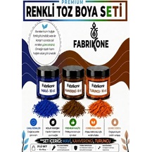 3'lü Set Premium Parafin Soya Wax Toz Mum Boyası Hobi Seti - 10 Cc Mavi, Kahverengi, Turuncu Bkfab3mkht10g Çok Renkli