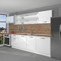 Decoraktiv Ekol 280 Mdf Hazır Mutfak Dolabı - Tezgah Dahil - Parlak Beyaz
