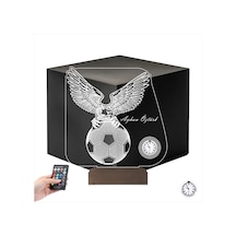 Luvivia Kartal Top Futbol Futbolcu Hediye Taraftar Kişiye Özel Metal Saatli 3d Lamba - Masa Gece Lambası