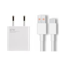 Wellstore Xiaomi Uyumlu 67w Hızlı Şarj Aleti Adaptörü + Kablo Seti Mi 67w Xiaomi