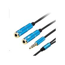 3.5 Mm Stereo Kulaklık + Hoparlör Çoklayıcı Kablo