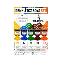 Toz Mum Boyası Seti 10 Cc 5'li Soya & Parafin Wax Için Sarı, Mavi, Yeşil, Kahverengi, Turuncu Bkfab5srmykht10g Karışık