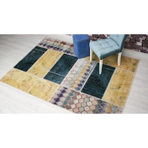 Patchwork El Dokuma Antik Anadolu Halısı Lego Sarı