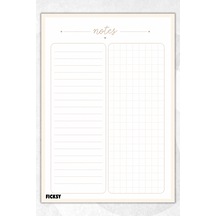 A4 Bloknot Çizgili Kareli Defter - 50 Yaprak - Memopad - Notepad - Not Defteri - Not Kağıdı - 4214 Çok Renkli