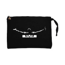 Lebron James Logo History Siyah Clutch Cüzdan / El Çantası Siyah