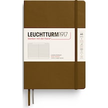 Leuchtturm1917 Not Defteri Orta Boy A5 , Sert Kapak, 251 Numaralandırılmış Sayfa, Çizgili, Baharat Kahvesi Kahverengi
