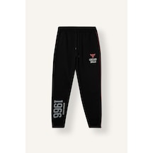 Defacto Nba Chicago Bulls Standart Fit Baskılı Kalın Jogger I8888ax26wnbk81 Siyah-bk81