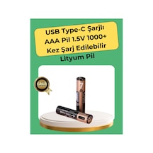 Aaa Boyutunda Usb Şarjlı Pil Kompakt Tasarım, Geniş Uyumluluk Diğer