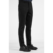 İmza Siyah Yan Cep Düz Paça Pamuklu Comfort Fit Chino Casual Pantolon 1003255159 Siyah