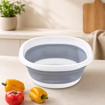 Katlanabilir Leğen Akordiyon Badya 5 Lt, Katlanır Çok Amaçlı Mutfak Banyo Temizlik Leğeni Çok Renkli