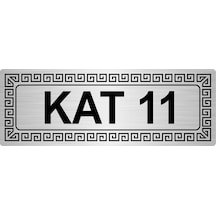 Kat 11 7Cmx20Cm Metal Yönlendirme Levhası Gümüş Renk Metal