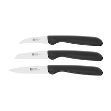 Zwilling 38115001 Sebze Bıçağı Seti, 3 Parçalı, Plastik, Siyah Diğer