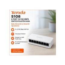 Tenda S108 8 Port 10/100 Mbps Switch Plastik Kasa