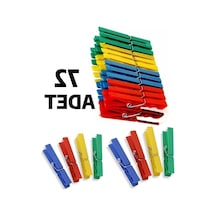 Klasik Çamaşır Mandalı Seti, 72 Adet Plastik Mandal İle Ekonomik Çözüm 40 x 19