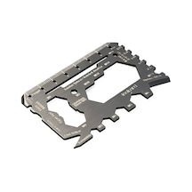 Çok Amaçlı Cep Kartı Toolcard 28 Fonksiyonlu Paslanmaz Çelik - Cıvata Anahtarı, Tornavida, Bisiklet Jant Anahtar