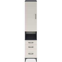 Hyperion Dolap 3 Raflı 3 Çekmeceli Tek Askılı 44x44x221 Antrasit-aytaşı Antrasit