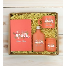 Bk Gift Kişiye Özel İsimli Dtf Anne Temalı Somon Defter & Kahve Fincanı & Kolonya & Mum Hediye Seti-1, Anneye Hediye, Anneler Günü Hediyesi Kobitmeyen