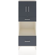 Hyperion Dolap 2 Raflı 2 Çekmeceli 2 Kapaklı 60x44x163 Aytaşı-antrasit Aytası