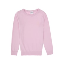 U.S. Polo Assn. Kız Çocuk Toz Pembe Bisiklet Yaka Basic Kazak 50313081-VR050