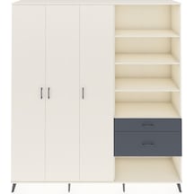 Hyperion Dolap 16 Raflı 2 Çekmeceli 3 Kapaklı 220x44x243 Aytaşı-aytaşı/antrasit Çok Renkli