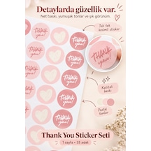 Thank You Sticker Seti 35 Adet 1 Sayfa Yuvarlak Teşekkür Sticker Hediye Paketi, Butik Sipariş, Davetiye Ve Paketleme Etiketi Çok Renkli