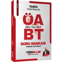 Yediiklim Yayınları 2026 Meb Ags Öabt Tarih Öğretmenliği Tamamı Çözümlü Soru Bankası