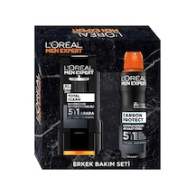 L Oreal Paris Men Expert Pure Carbon Protect 300 Ml + Deodorant 150 Ml 2'li Avantaj Paketi Mıchu