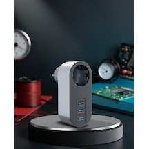 Akım Korumalı 2500w Priz 3 Usb Çıkışlı Uczzz3400priz-1 Diğer