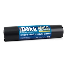 Florex Dökk Hantal Standart Boy Çöp Torbası 10 Adet Siyah - Mavi 100 x 150 CM