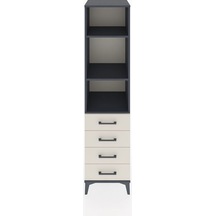 Hyperion Dolap 3 Raflı 4 Çekmeceli 44x44x182 Antrasit-aytaşı Antrasit