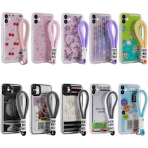 Apple Uyumlu iPhone 11 Uyumlu Desenli El Askılı İpli Zore Astana Silikon Kılıf-be Kind Be Kind -