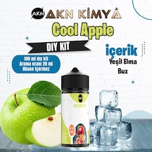 Cool Apple Dıy Kit Yeşil Elma Buz Gıda Aroması %20 Oranda Aroma İçerir Hazır Değildir 100 Ml