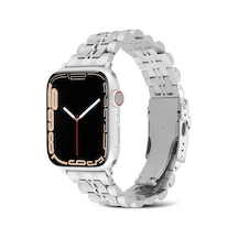 Apple Uyumlu  Watch 38mm Krd-54 Metal Kordon Gümüş