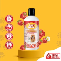 Pet White Kedi Köpek Evcil Hayvan Şampuanı Çilek Kokulu 500 ML