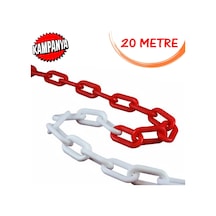 Plastik Zincir Kırmızı Beyaz Trafik Duba Bariyer Zinciri 20 Metre (252073065)