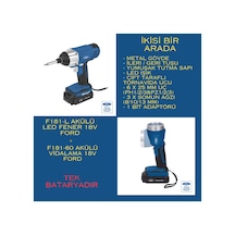 Ford F181-60 Akülü Vidalama 18 V + F181-L Akülü Led Fener