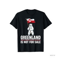 Flood Of Style Grönland Satılık Değil Grönland Bayrağı Ayı Grönlandlılar T-shirt Erkekler Kadınlar Için % 10 Siyah