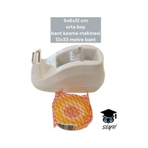 5x6x12 Cm Orta Boy Bant Kesme Makinesi 12x33 Metre Bant Beyaz Diğer