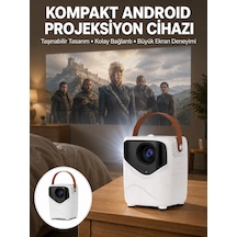 Projeksiyon Ev Sineması Bluetooth 4k Hd Kaliteli Görüntü Kumandalı Yeni Nesil - Lisinya