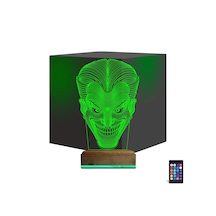 Luvivia Joker Face 3d Lamba - Masa Gece Lambası Şeffaf