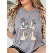 Noıssey Urban Pop Graphic Kadın Tişört Koleksiyonukod 5439 Gri