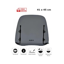 ABV Üniversal Füme Siperlik 41 x 45 CM + Bağlantı Ekipmanı (Motosiklet Camı)