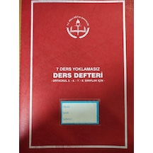 7 Derslik Yoklamasız Ders Defteri Orta Okul 5-6-7-8 Sınıflar