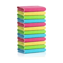 Cleanıng Mikrofiber Temizlik Bezi Klasik Serii 250 Gsm Banyo, Mutfak Bezi Bulaşık Kurulama Bezi 4 Renk X12 Adet 0