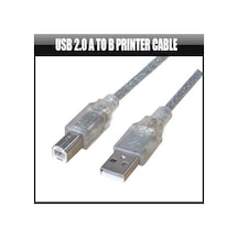 Usb Kablo - 2.0 - Printer - 1.5 Metre - Şeffaf
