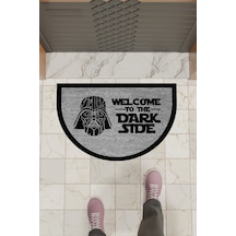 Rugmood Modern Dijital Paspas Gri Welcome Dark Stde Paspas - Kapı Önü Paspası