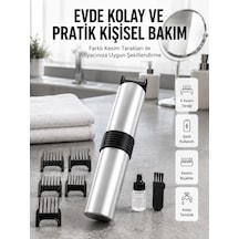 Yeni Nesil Profesyonel Şarjlı Saç Sakal Tıraş Makinesi Ayarlanabilir 4 Taraklı 1.5 Saat