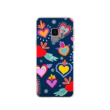 Samsung Galaxy S9 İle Uyumlu 1mm Slim Fit Retro Colors 3 Baskılı Şeffaf Kılıf Şeffaf