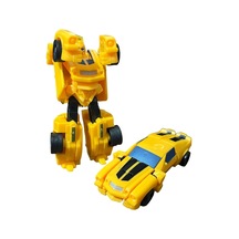 Super Warrior Mini Plastik Gövdeli Dönüşebilen Robot Araba 7.5 Cm Sarı